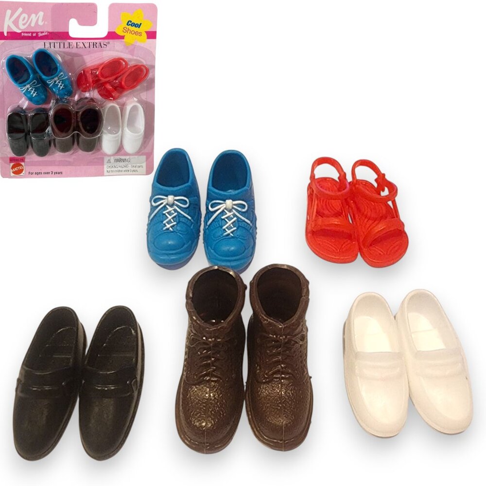1999 Vintage Ken Little Extra Cool Shoes 5 Pack #67036